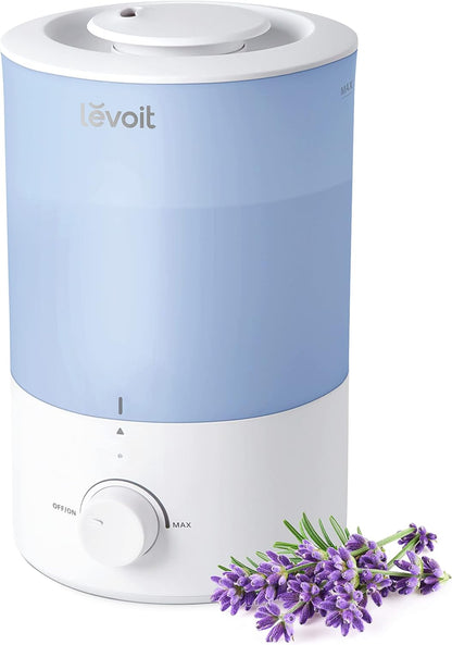 LEVOIT Humidifiers for Bedroom, Quiet (3L Water Tank) Cool Mist Top Fill Essential Oil Diffuser with 25Watt for Home Large Room, 360° Nozzle, Rapid Ultrasonic Humidification for Baby Nursery and Plant