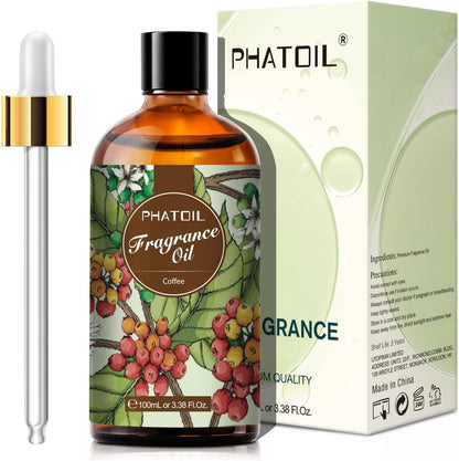 PHATOIL 3.38 FL.OZ Coconut & Vanilla Fragrance Oils for Aromatherapy, Essential Oils for Diffusers for Home, Perfect for Diffuser, Yoga, DIY Candle and Soap Making - 100ml