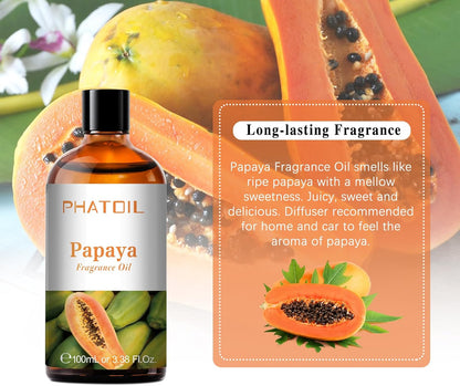 PHATOIL 3.38 FL.OZ Coconut & Vanilla Fragrance Oils for Aromatherapy, Essential Oils for Diffusers for Home, Perfect for Diffuser, Yoga, DIY Candle and Soap Making - 100ml