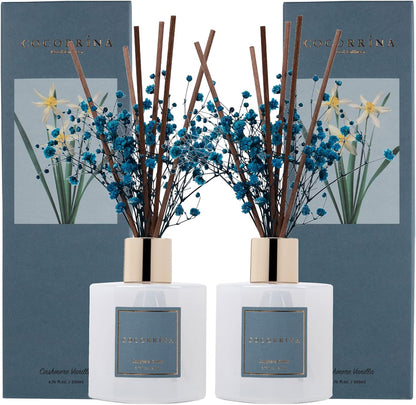 COCORRÍNA Reed Diffuser Set, Clean Linen Scented Diffuser with Sticks Home Fragrance Reed Diffuser for Bathroom Shelf Decor