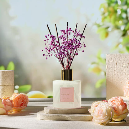 COCORRÍNA Reed Diffuser Set, Clean Linen Scented Diffuser with Sticks Home Fragrance Reed Diffuser for Bathroom Shelf Decor