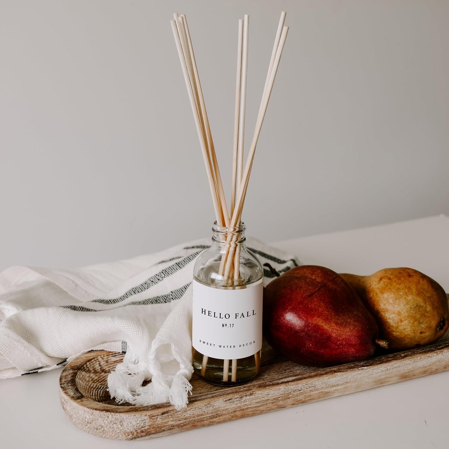 Sweet Water Decor Salt & Sea Reed Diffuser Set - Sea Salt Citrus & Musk Amber Scent Diffuser - Reed Diffusers for Home with Long Lasting Fragrance - Non-Toxic Oil Reed Diffuser - Made in the USA