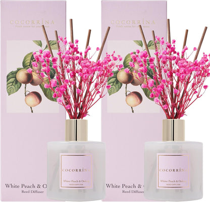 COCORRÍNA Reed Diffuser Set, Clean Linen Scented Diffuser with Sticks Home Fragrance Reed Diffuser for Bathroom Shelf Decor