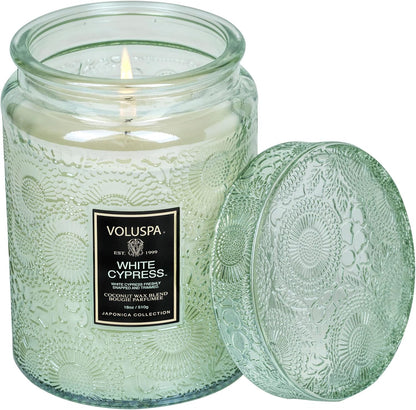 Voluspa Goji Tarocco Orange, Large Candle Jar, 18 oz, 100 Hour Burn Time, All Natural Wicks and Coconut Wax for Clean Burning, Vegan, Poured in the USA