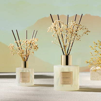 COCORRÍNA Reed Diffuser Set, Clean Linen Scented Diffuser with Sticks Home Fragrance Reed Diffuser for Bathroom Shelf Decor