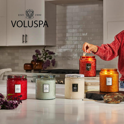 Voluspa Goji Tarocco Orange, Large Candle Jar, 18 oz, 100 Hour Burn Time, All Natural Wicks and Coconut Wax for Clean Burning, Vegan, Poured in the USA