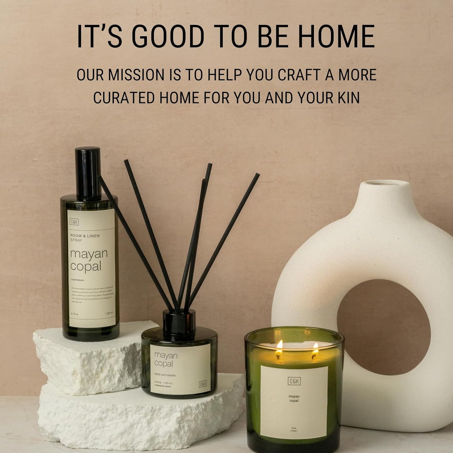 Craft & Kin Reed Diffuser Set Santal Woods, Reed Diffusers for Home, Fragrance Diffuser Sticks, Oil Diffuser Sticks, Oil Diffuser with Sticks, Reed Diffuser for Men | Christmas Reed Diffuser