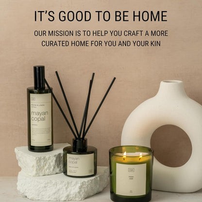 Craft & Kin Reed Diffuser Set Santal Woods, Reed Diffusers for Home, Fragrance Diffuser Sticks, Oil Diffuser Sticks, Oil Diffuser with Sticks, Reed Diffuser for Men | Christmas Reed Diffuser