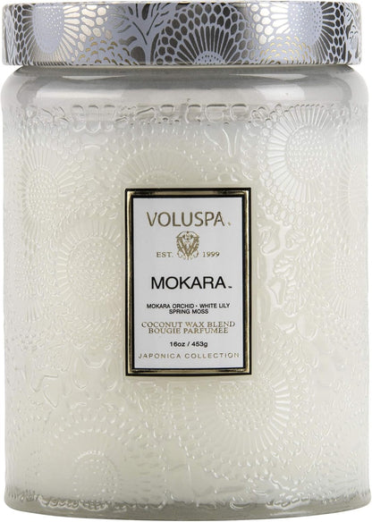 Voluspa Goji Tarocco Orange, Large Candle Jar, 18 oz, 100 Hour Burn Time, All Natural Wicks and Coconut Wax for Clean Burning, Vegan, Poured in the USA