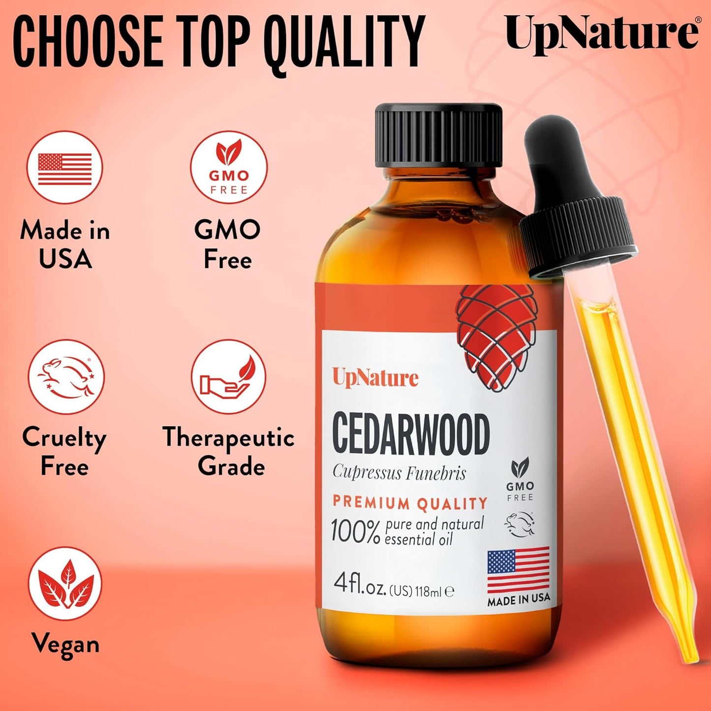 UpNature Organic Tea Tree Oil - 100% Pure Tea Tree Essential Oil