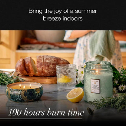 Voluspa Goji Tarocco Orange, Large Candle Jar, 18 oz, 100 Hour Burn Time, All Natural Wicks and Coconut Wax for Clean Burning, Vegan, Poured in the USA