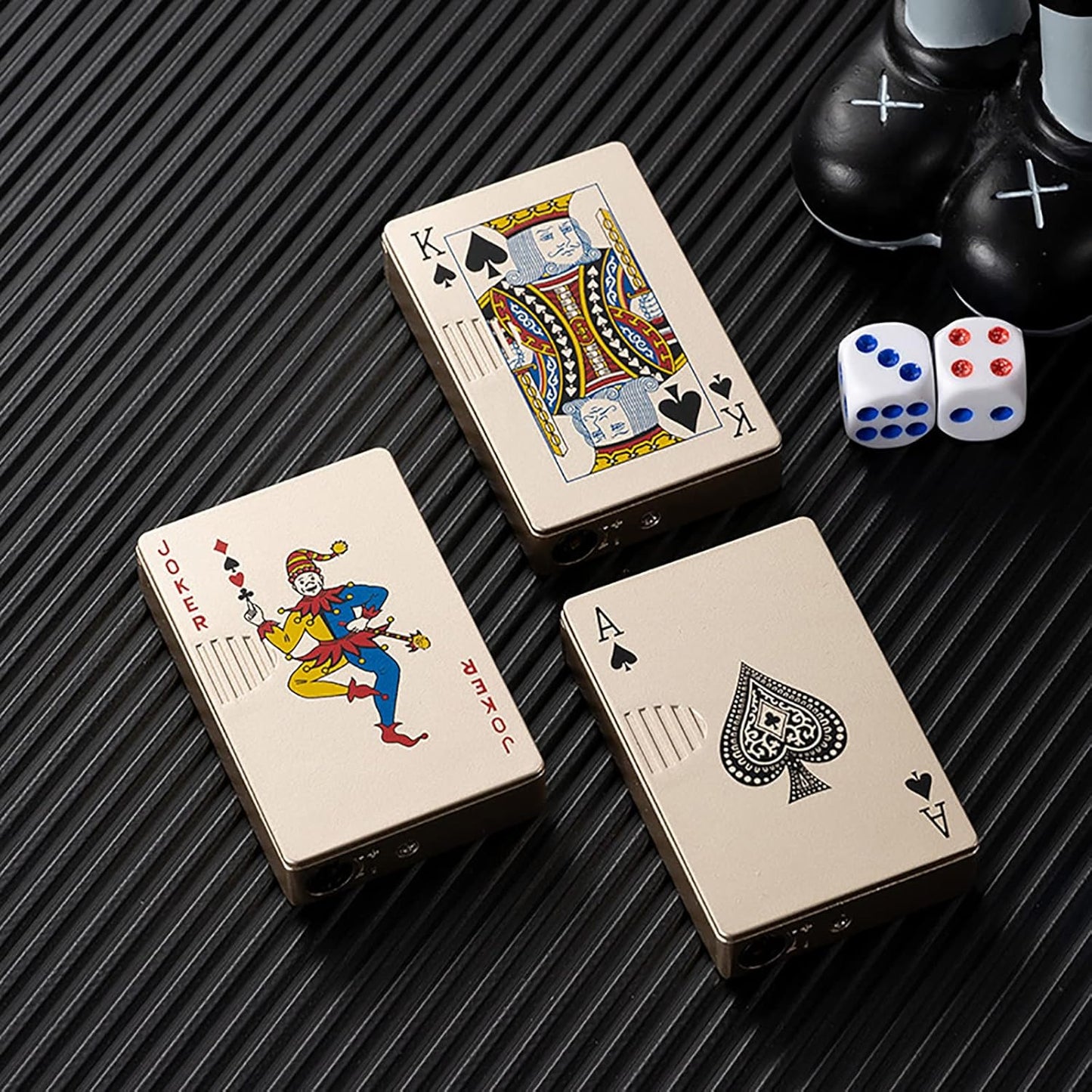 Jet Torch Lighter, Green Flame Ace Card Lighter, Refillable Butane Lighter, Ace of Spades Cool Lighter Windproof Poker Design, Gift for Men/Women