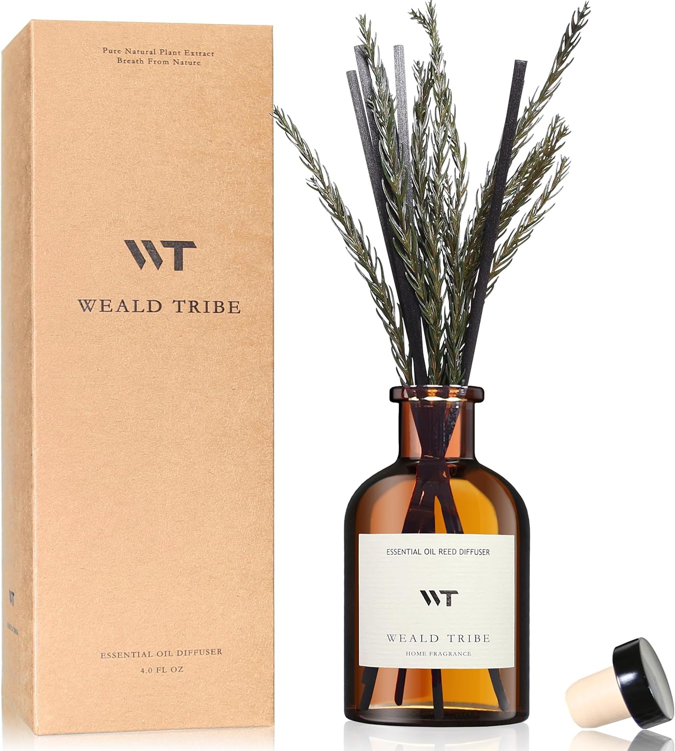 WEALD TRIBE Flower Reed Diffuser Set Eucalyptus & Lavender Scent