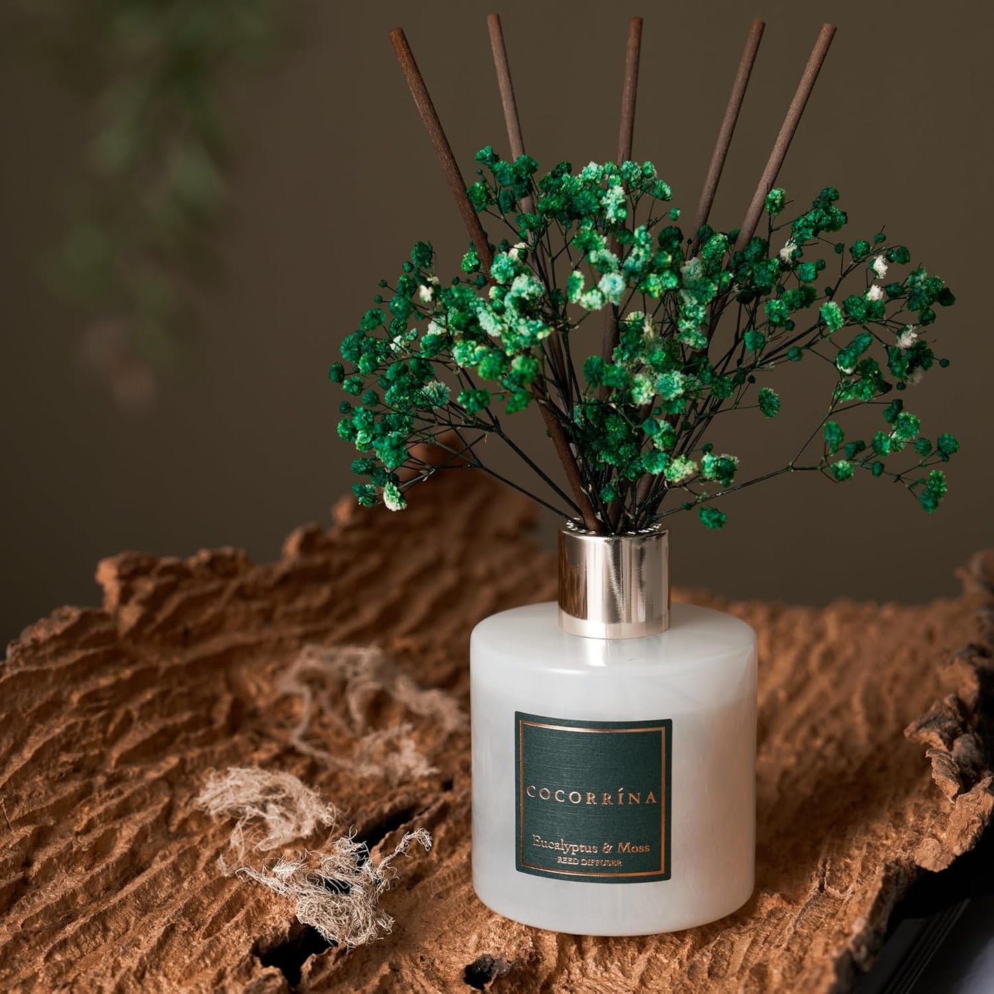 COCORRÍNA Reed Diffuser Set, Clean Linen Scented Diffuser with Sticks Home Fragrance Reed Diffuser for Bathroom Shelf Decor