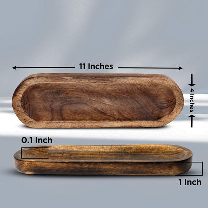 UnitedPrime Incense Holder-Incense Burner/Ash Catcher-Handmade Wooden Incense Tray Home Decor 11x4x1.2 Inches