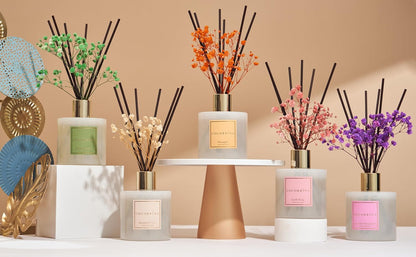 COCORRÍNA Reed Diffuser Set, Clean Linen Scented Diffuser with Sticks Home Fragrance Reed Diffuser for Bathroom Shelf Decor