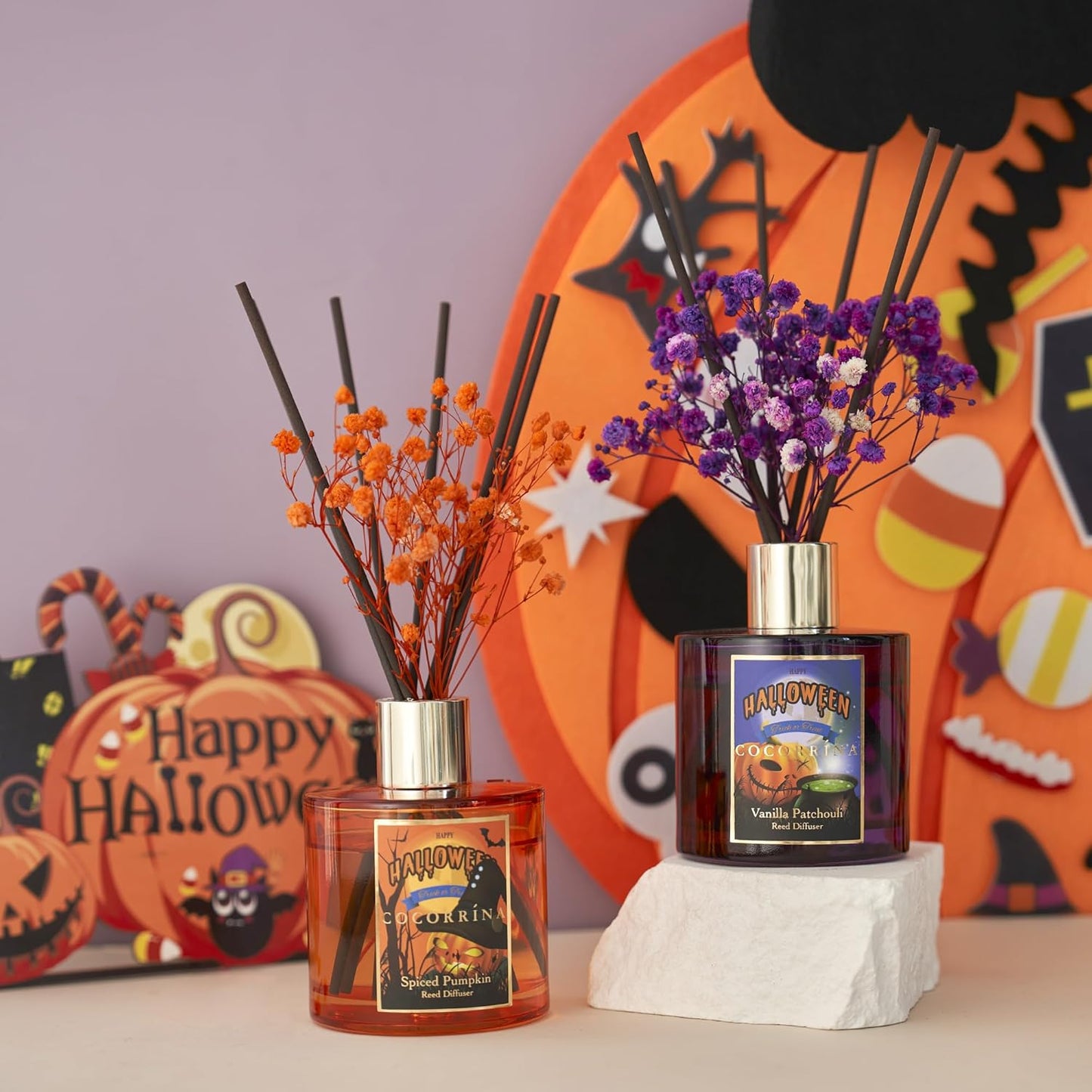 COCORRÍNA Reed Diffuser Set, Clean Linen Scented Diffuser with Sticks Home Fragrance Reed Diffuser for Bathroom Shelf Decor