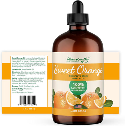 Naturopathy Peppermint Essential Oil, Natural Therapeutic Grade, Premium Quality Peppermint Oil, 4 fl. Oz - Perfect for Aromatherapy and Relaxation