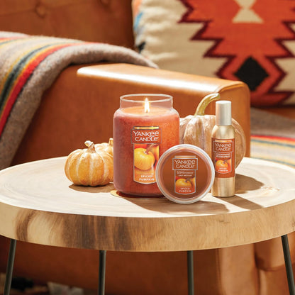 Yankee Candle | Spiced Pumpkin Scented, Classic 22oz Large Jar Single Wick, Over 110 Hours of Burn Time, Perfect Accent for Fall Decor