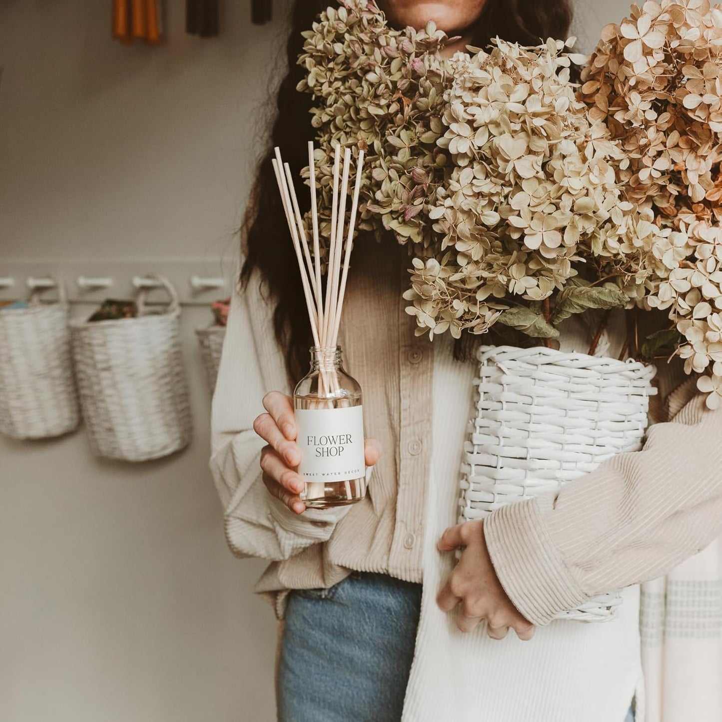 Sweet Water Decor Salt & Sea Reed Diffuser Set - Sea Salt Citrus & Musk Amber Scent Diffuser - Reed Diffusers for Home with Long Lasting Fragrance - Non-Toxic Oil Reed Diffuser - Made in the USA