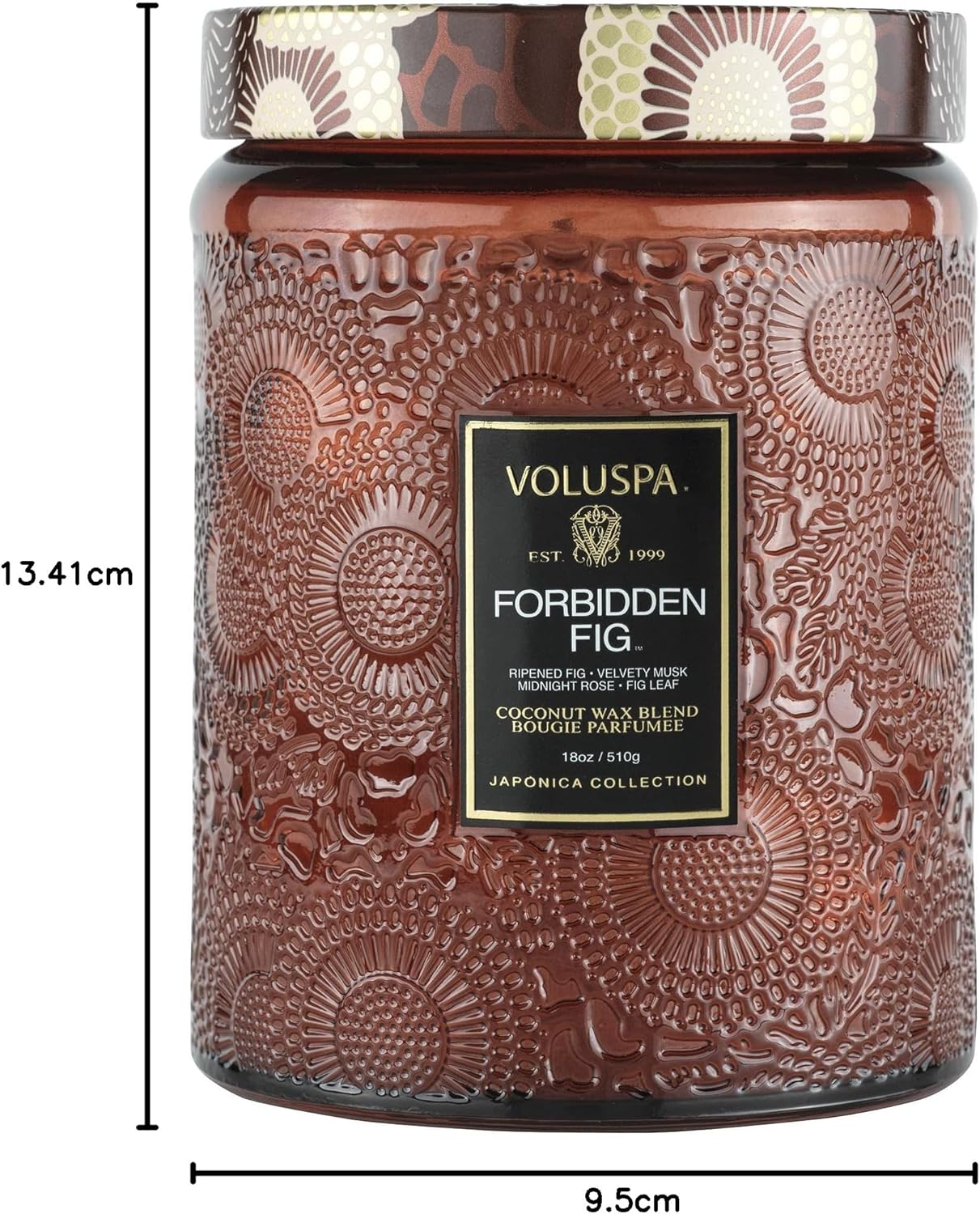 Voluspa Goji Tarocco Orange, Large Candle Jar, 18 oz, 100 Hour Burn Time, All Natural Wicks and Coconut Wax for Clean Burning, Vegan, Poured in the USA