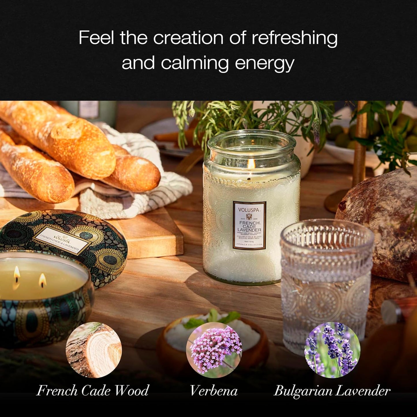 Voluspa Goji Tarocco Orange, Large Candle Jar, 18 oz, 100 Hour Burn Time, All Natural Wicks and Coconut Wax for Clean Burning, Vegan, Poured in the USA