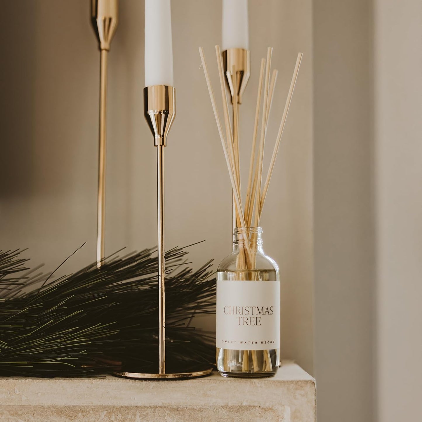 Sweet Water Decor Salt & Sea Reed Diffuser Set - Sea Salt Citrus & Musk Amber Scent Diffuser - Reed Diffusers for Home with Long Lasting Fragrance - Non-Toxic Oil Reed Diffuser - Made in the USA