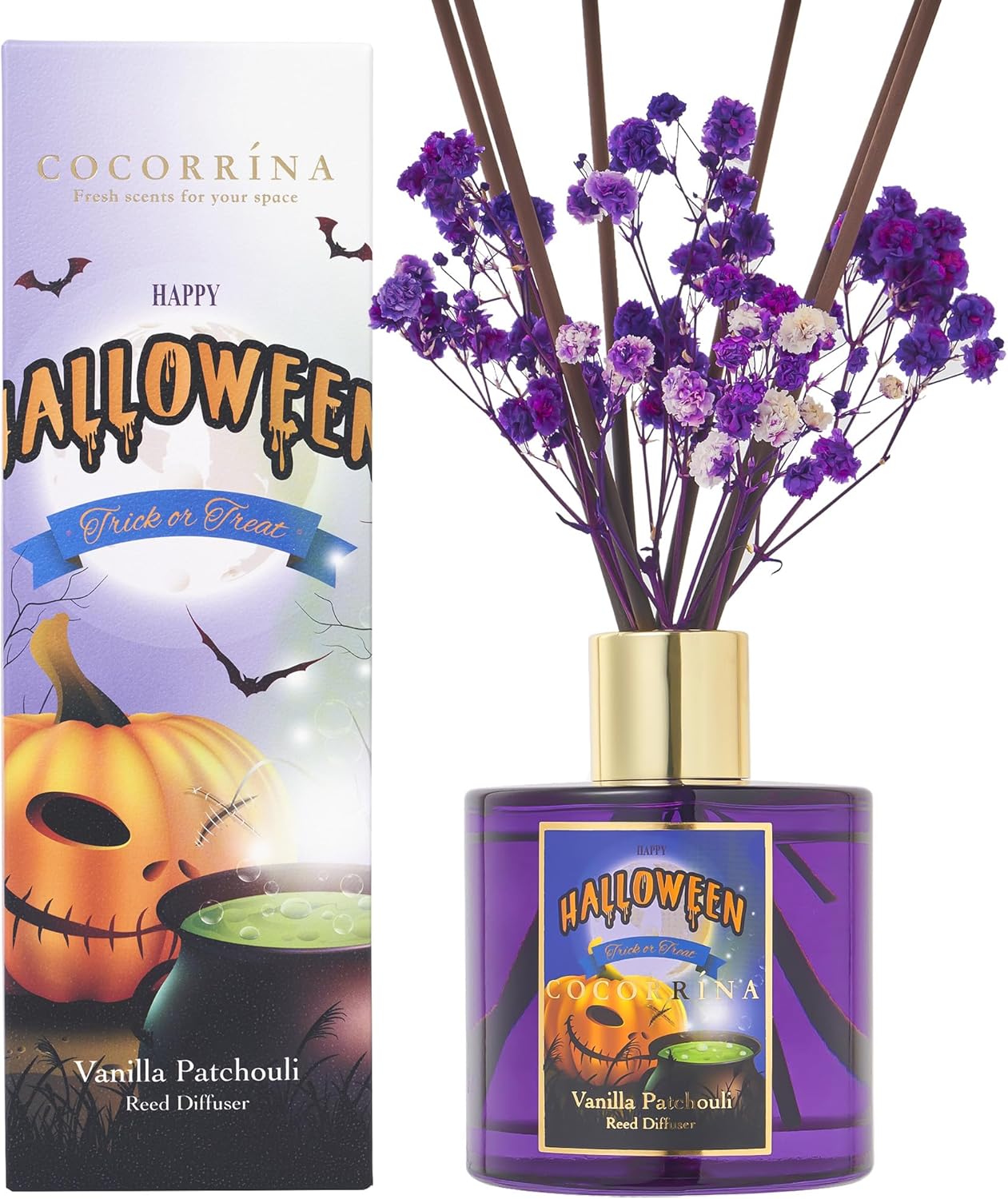 COCORRÍNA Reed Diffuser Set, 6.7 oz Clean Linen Scented Diffuser with Sticks Home Fragrance Reed Diffuser for Bathroom Shelf Decor