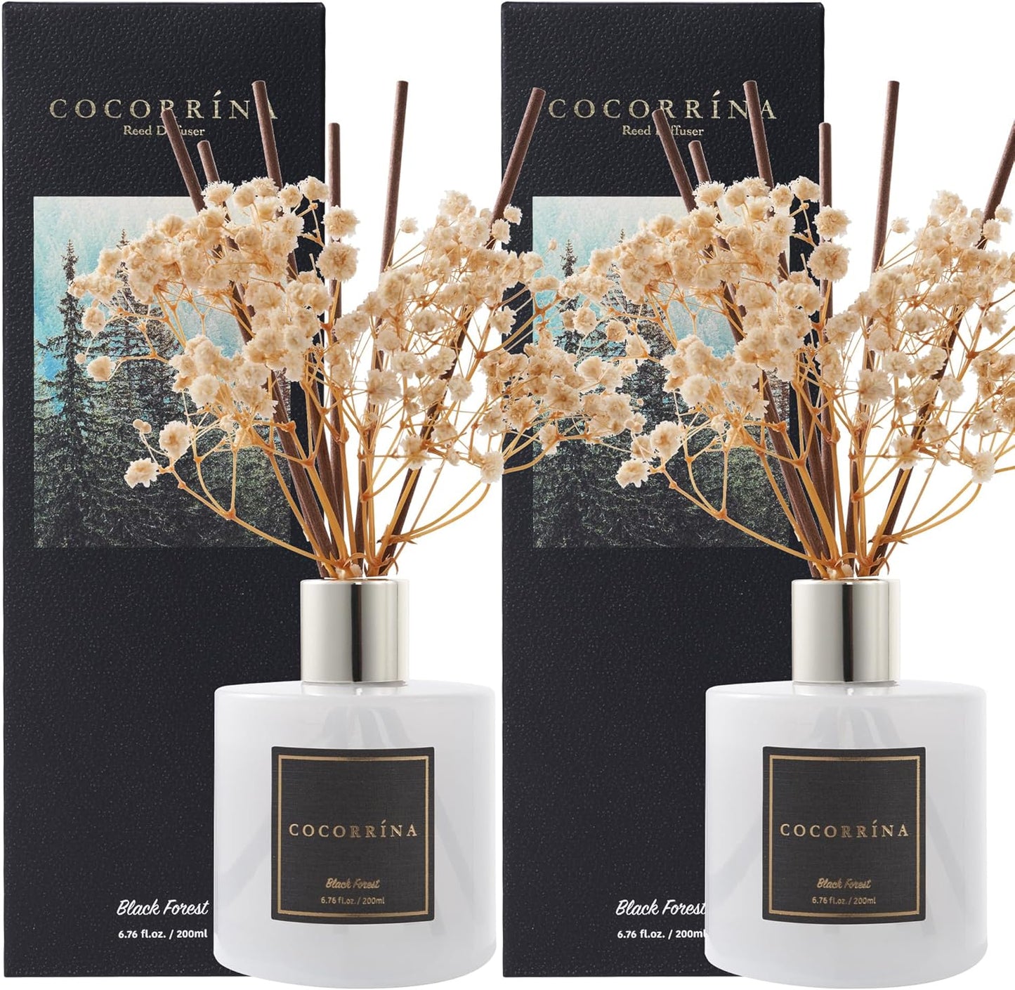COCORRÍNA Reed Diffuser Set, Clean Linen Scented Diffuser with Sticks Home Fragrance Reed Diffuser for Bathroom Shelf Decor