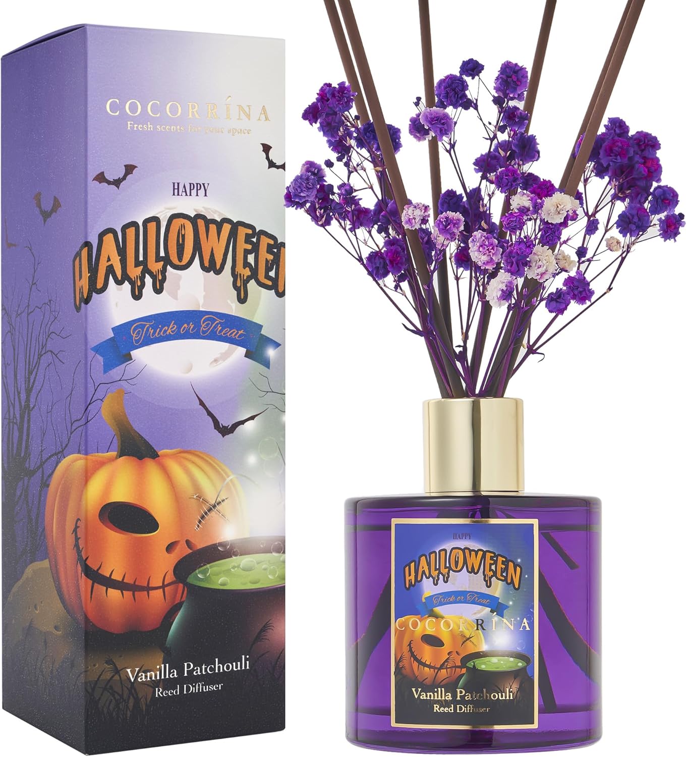 COCORRÍNA Reed Diffuser Set, 6.7 oz Clean Linen Scented Diffuser with Sticks Home Fragrance Reed Diffuser for Bathroom Shelf Decor