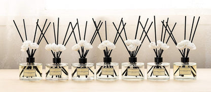 CULTURE & NATURE Reed Diffuser Set 6.7oz (200ml) Clean Cotton Scented Diffuser with Sticks Home Fragrance Reed Diffuser for Bathroom Shelf Decor