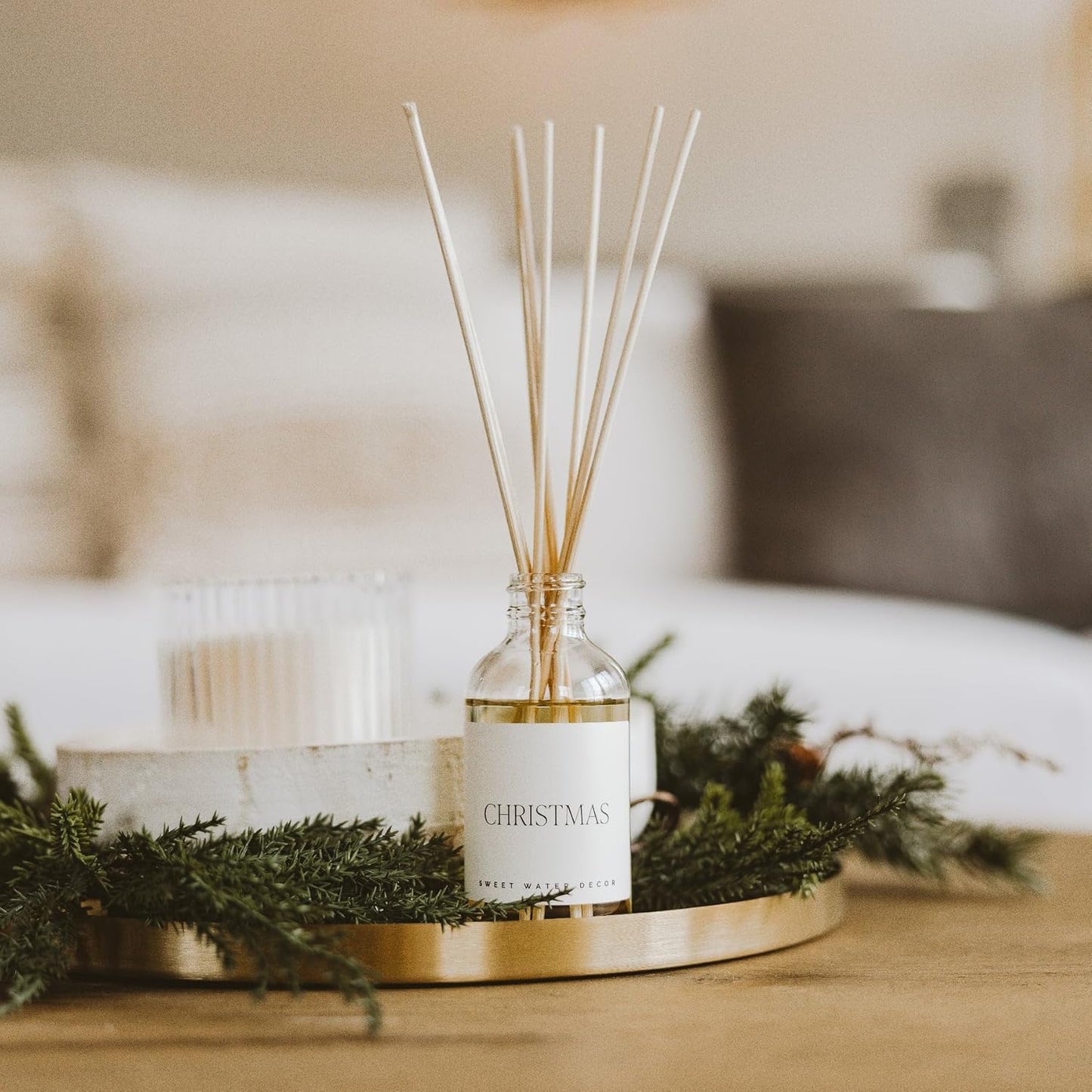 Sweet Water Decor Salt & Sea Reed Diffuser Set - Sea Salt Citrus & Musk Amber Scent Diffuser - Reed Diffusers for Home with Long Lasting Fragrance - Non-Toxic Oil Reed Diffuser - Made in the USA