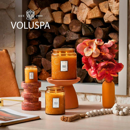 Voluspa Goji Tarocco Orange, Large Candle Jar, 18 oz, 100 Hour Burn Time, All Natural Wicks and Coconut Wax for Clean Burning, Vegan, Poured in the USA