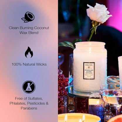 Voluspa Goji Tarocco Orange, Large Candle Jar, 18 oz, 100 Hour Burn Time, All Natural Wicks and Coconut Wax for Clean Burning, Vegan, Poured in the USA