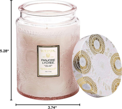 Voluspa Goji Tarocco Orange, Large Candle Jar, 18 oz, 100 Hour Burn Time, All Natural Wicks and Coconut Wax for Clean Burning, Vegan, Poured in the USA