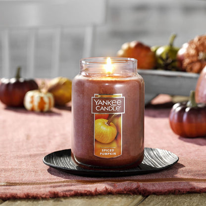 Yankee Candle | Spiced Pumpkin Scented, Classic 22oz Large Jar Single Wick, Over 110 Hours of Burn Time, Perfect Accent for Fall Decor