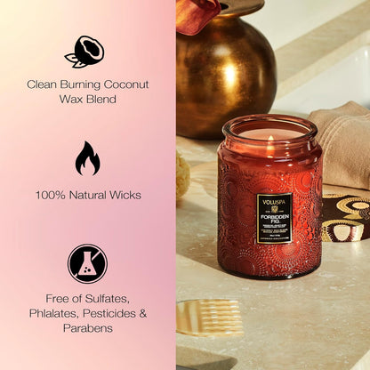 Voluspa Goji Tarocco Orange, Large Candle Jar, 18 oz, 100 Hour Burn Time, All Natural Wicks and Coconut Wax for Clean Burning, Vegan, Poured in the USA