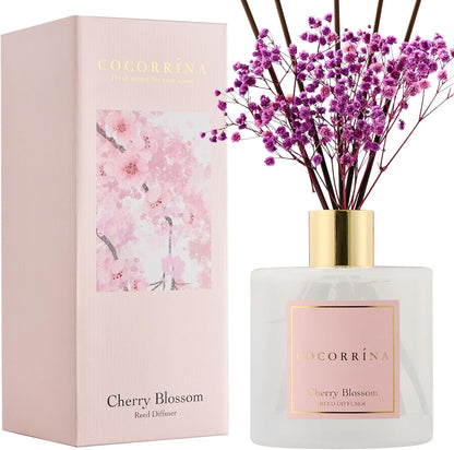 Cocorrína Clean Linen Scented Reed Diffuser Oil with 8 Sticks Fragrance for Bedroom, Bathroom, Oil Diffuser, Home Décor, 6.7 oz. (200 ml)