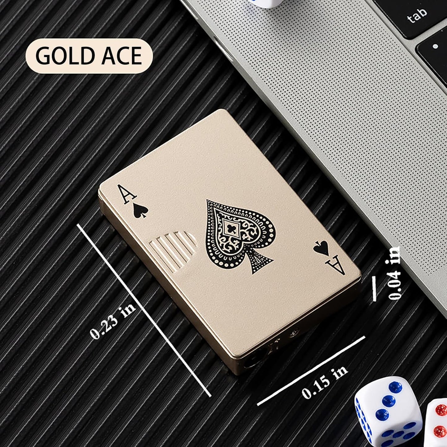 Jet Torch Lighter, Green Flame Ace Card Lighter, Refillable Butane Lighter, Ace of Spades Cool Lighter Windproof Poker Design, Gift for Men/Women