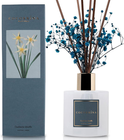 COCORRÍNA Reed Diffuser Set, Clean Linen Scented Diffuser with Sticks Home Fragrance Reed Diffuser for Bathroom Shelf Decor