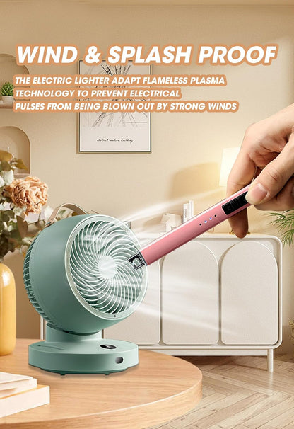 MEIRUBY Lighter Electric Candle Lighter, Stocking Stuffers for Adults Women Men Wife Sister Friend, Birthday for Women Mom, Rechargeable USB Lighter Arc Lighters for Candle Camping BBQ