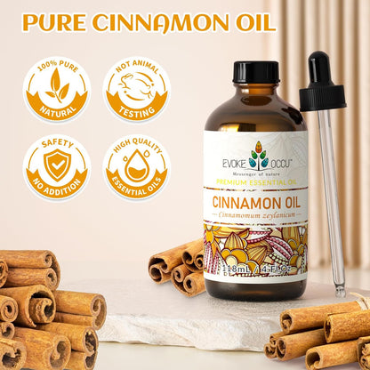 EVOKE OCCU 4 Fl Oz Vanilla Essential Oil, Pure Vanilla Oil for Diffuser, Skin, Humidifier and Relaxation - 118ML