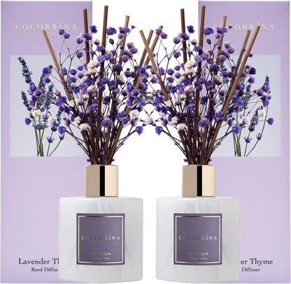 COCORRÍNA Reed Diffuser Set, Clean Linen Scented Diffuser with Sticks Home Fragrance Reed Diffuser for Bathroom Shelf Decor