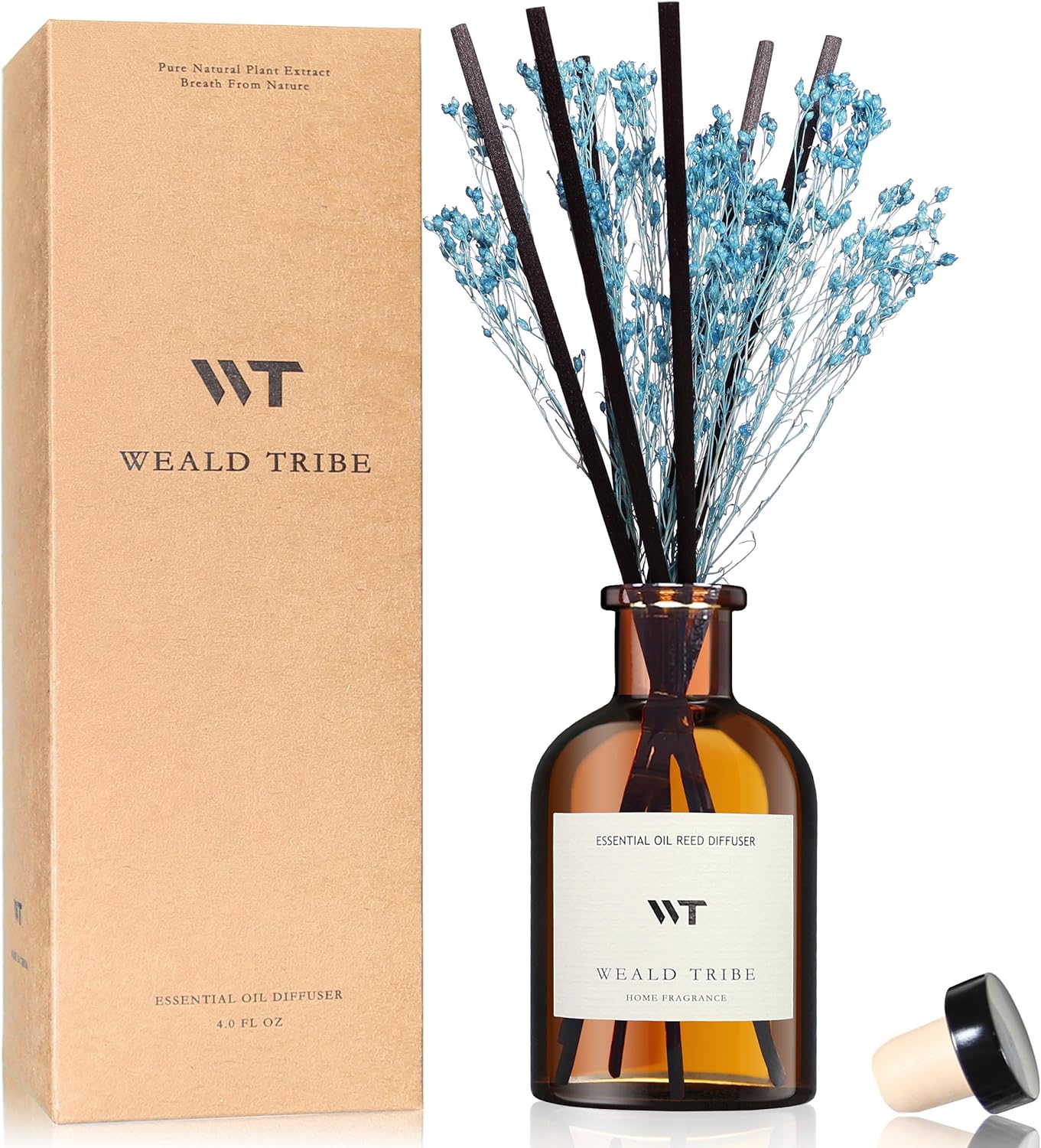 WEALD TRIBE Flower Reed Diffuser Set Eucalyptus & Lavender Scent