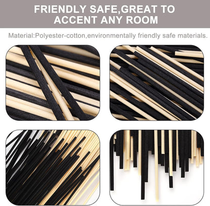 HOSSIAN 100PCS Reed Diffuser Sticks-Natural Rattan Wood Sticks Reed diffusers-Reed Sticks-Replacement for Aroma Fragrance reeds for Essential Oil Diffusers Refills