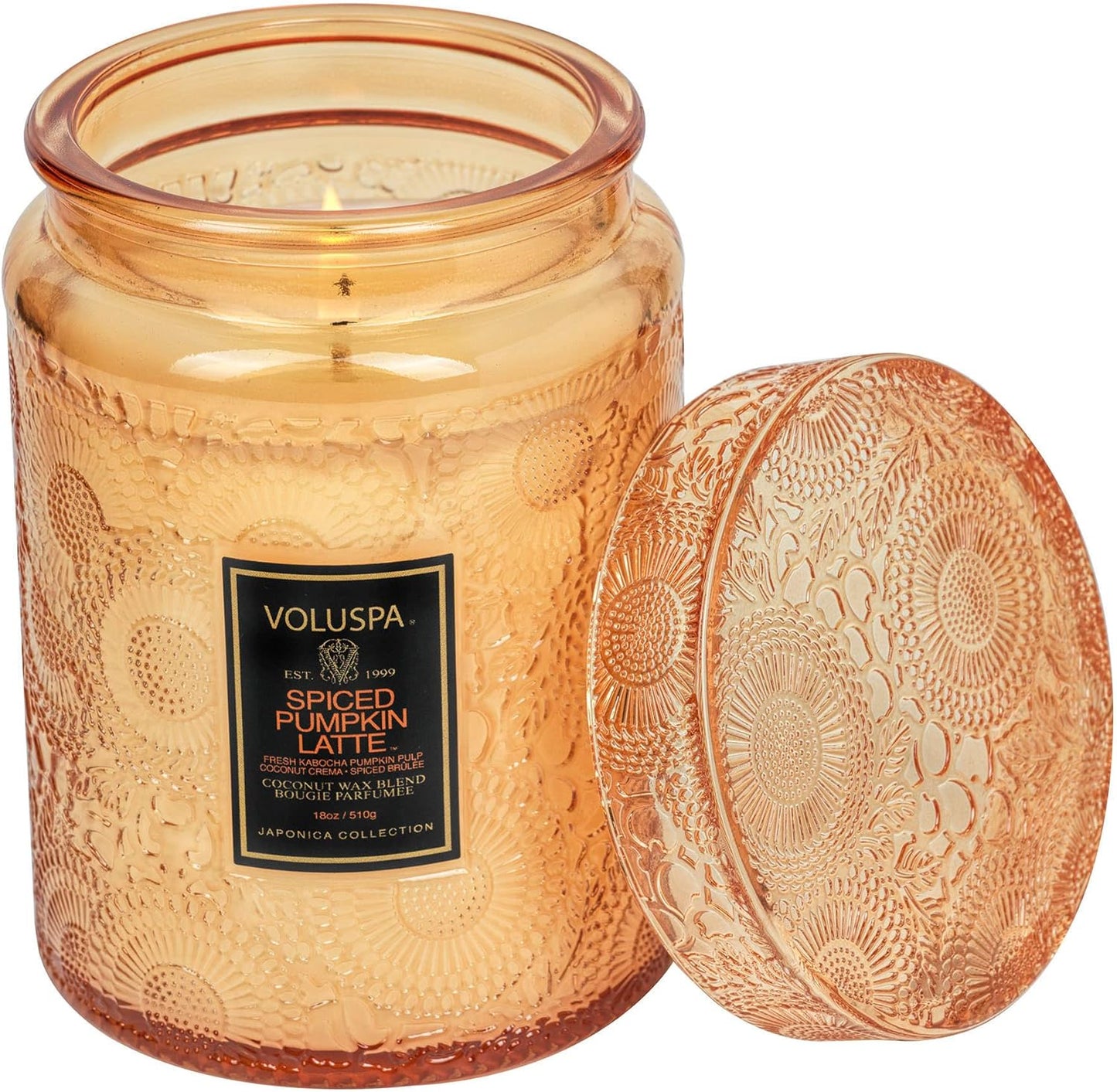 Voluspa Goji Tarocco Orange, Large Candle Jar, 18 oz, 100 Hour Burn Time, All Natural Wicks and Coconut Wax for Clean Burning, Vegan, Poured in the USA