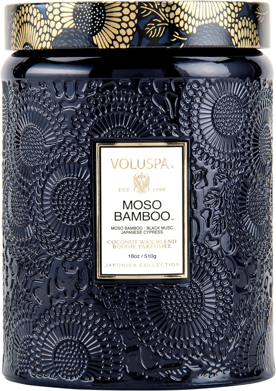 Voluspa Goji Tarocco Orange, Large Candle Jar, 18 oz, 100 Hour Burn Time, All Natural Wicks and Coconut Wax for Clean Burning, Vegan, Poured in the USA