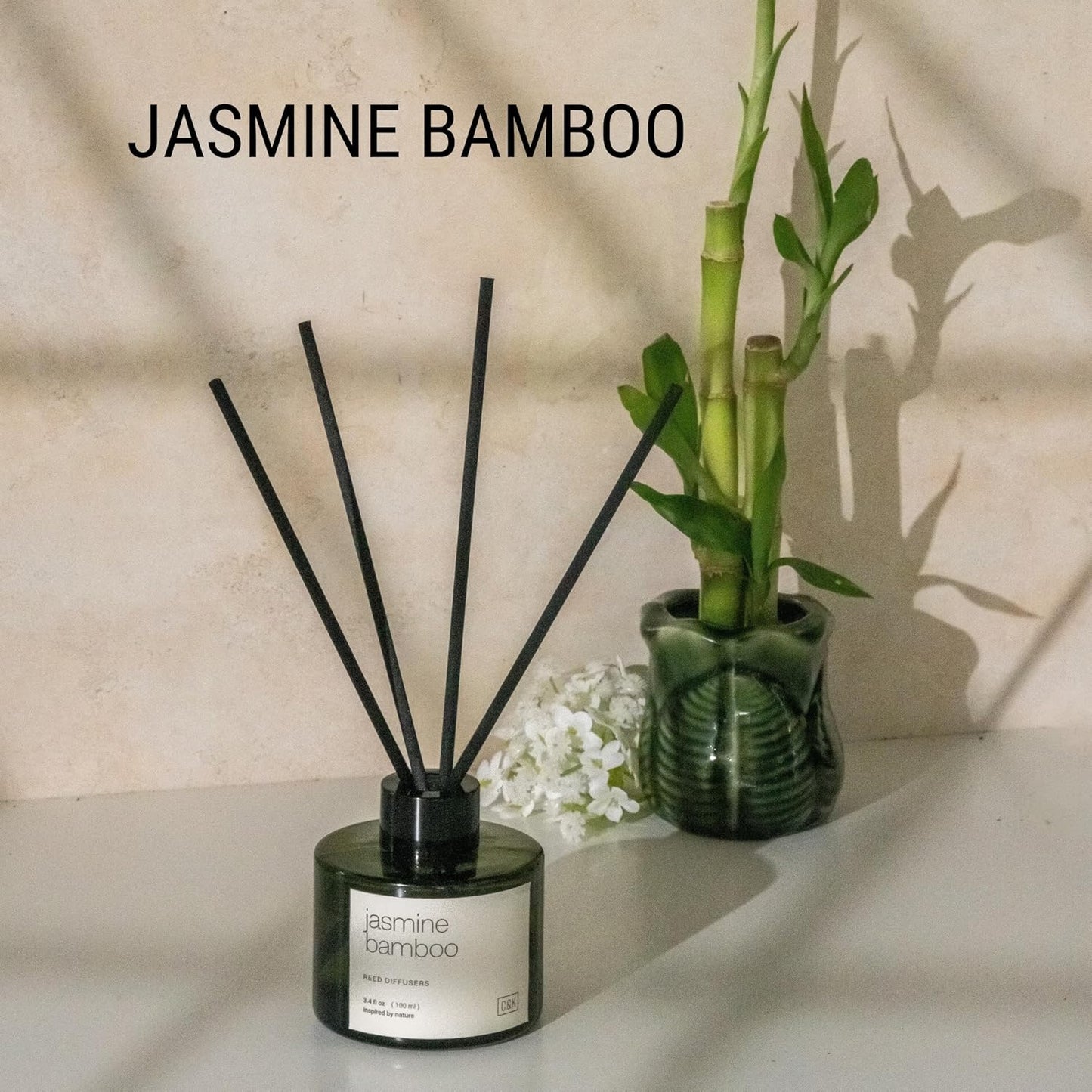 Craft & Kin Reed Diffuser Set Santal Woods, Reed Diffusers for Home, Fragrance Diffuser Sticks, Oil Diffuser Sticks, Oil Diffuser with Sticks, Reed Diffuser for Men | Christmas Reed Diffuser