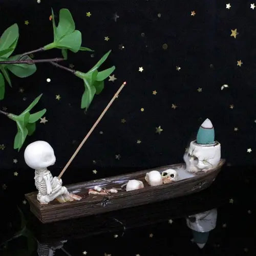 Skeleton Incense Burner, Boat Incense Stick Tray