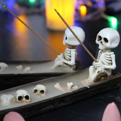 Skeleton Incense Burner, Boat Incense Stick Tray